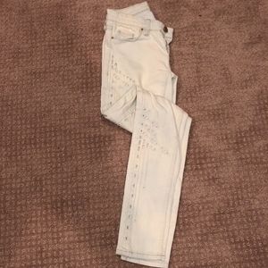 Blank NYC light wash jeans with cut out detailing